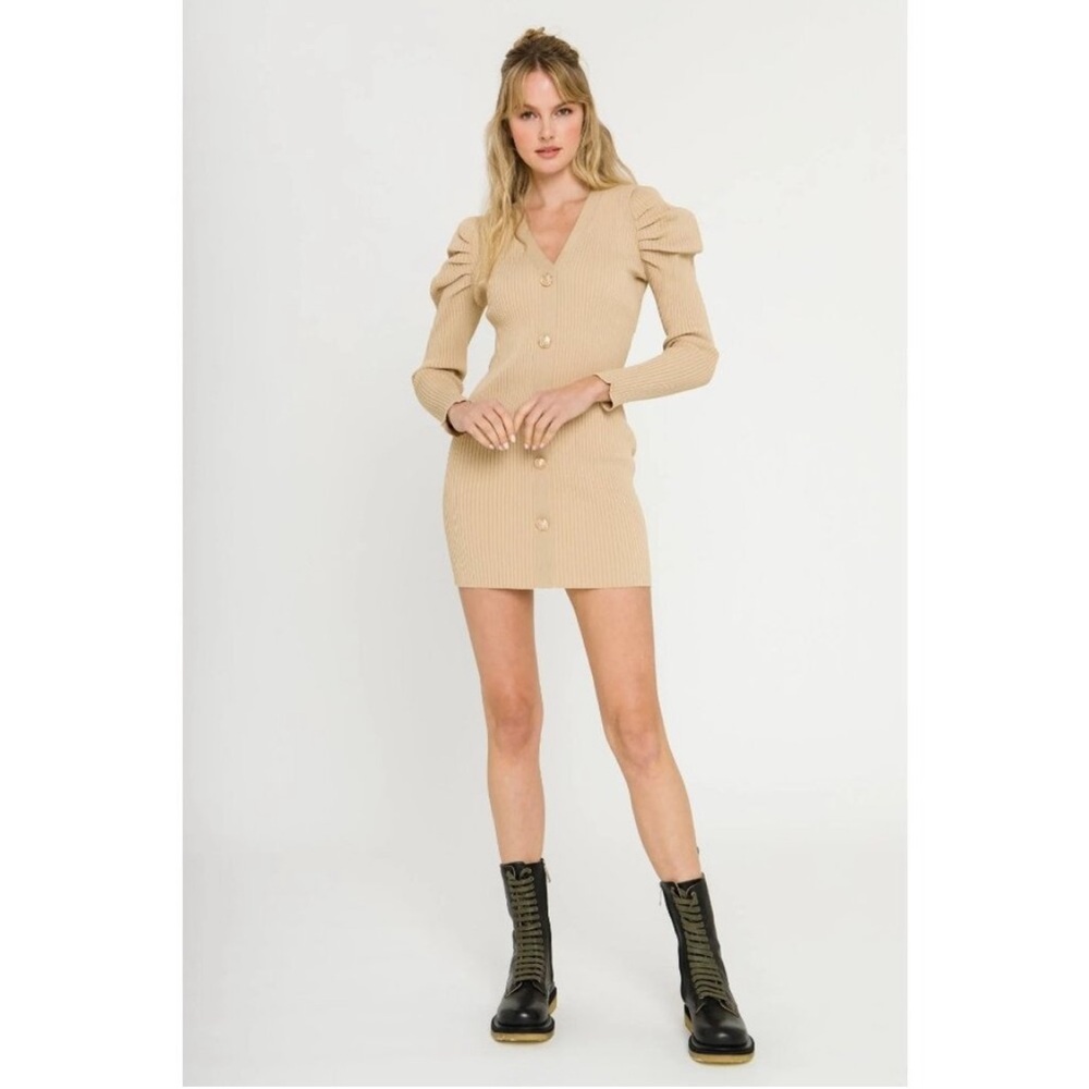 🏷️ NWT Endless Rose Plunging V-Neck Knit Dress